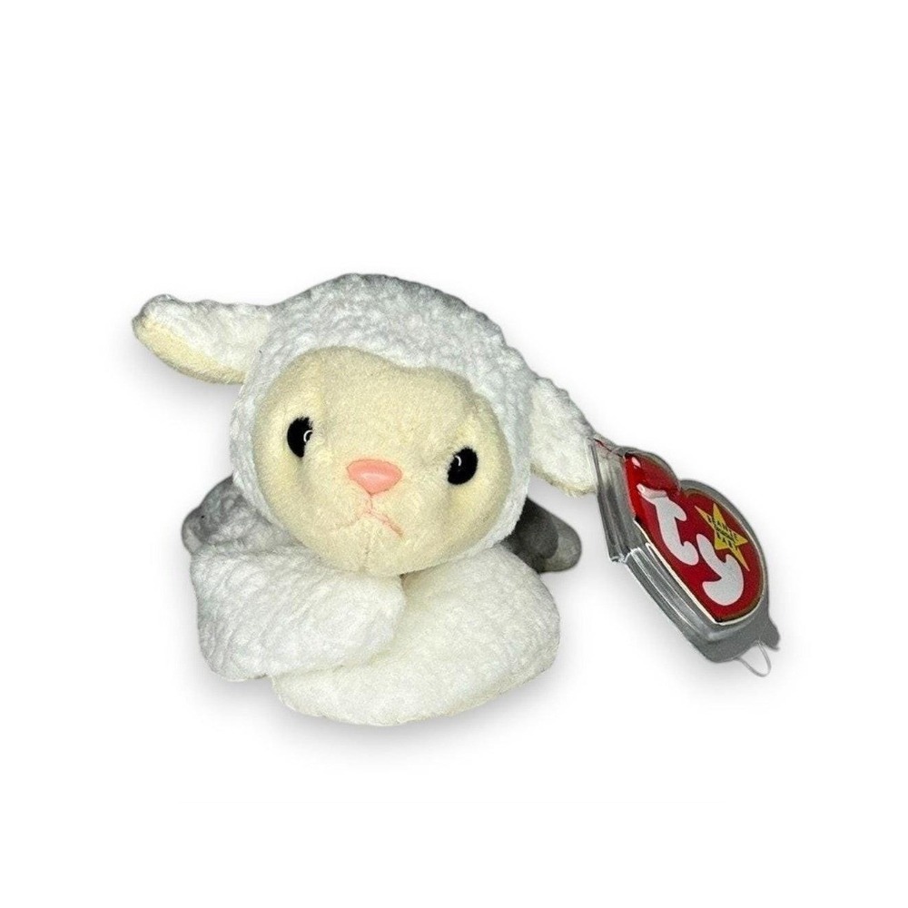 Fleece the Lamb | Gentle Meadow Friend | Mint Heart Tag TY Beanie Baby